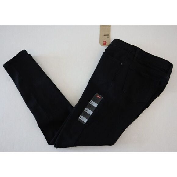 Levi's 711 Women's Sz 0 (W 25) Black Skinny Ankle Mid Rise Jeans $70 - Picture 7 of 7
